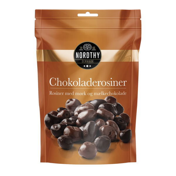 Chokoladerosiner - Frugt - Frugtkasse - Jysk Firmafrugt ApS