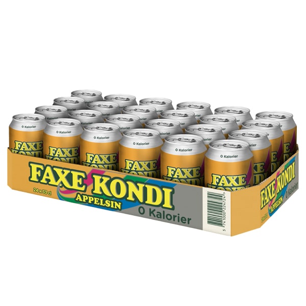 Faxe Kondi Appelsin 33 cl, 24 stk